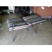 Patio Set, 6 Chairs w Cushions, Glass Table approx 60 x 30 in.
